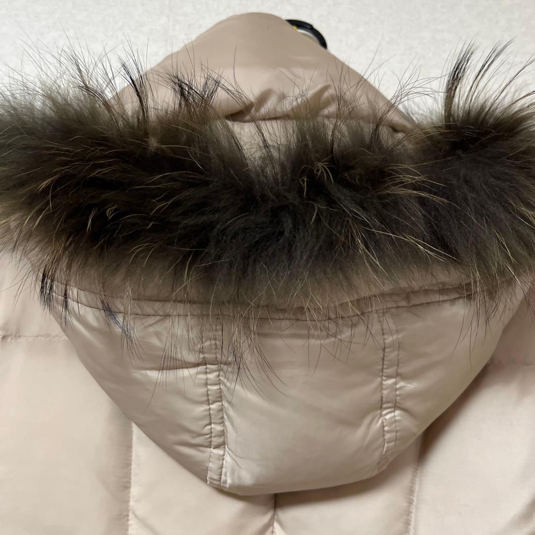 23区　ファー付きベージュダウンジャケット
