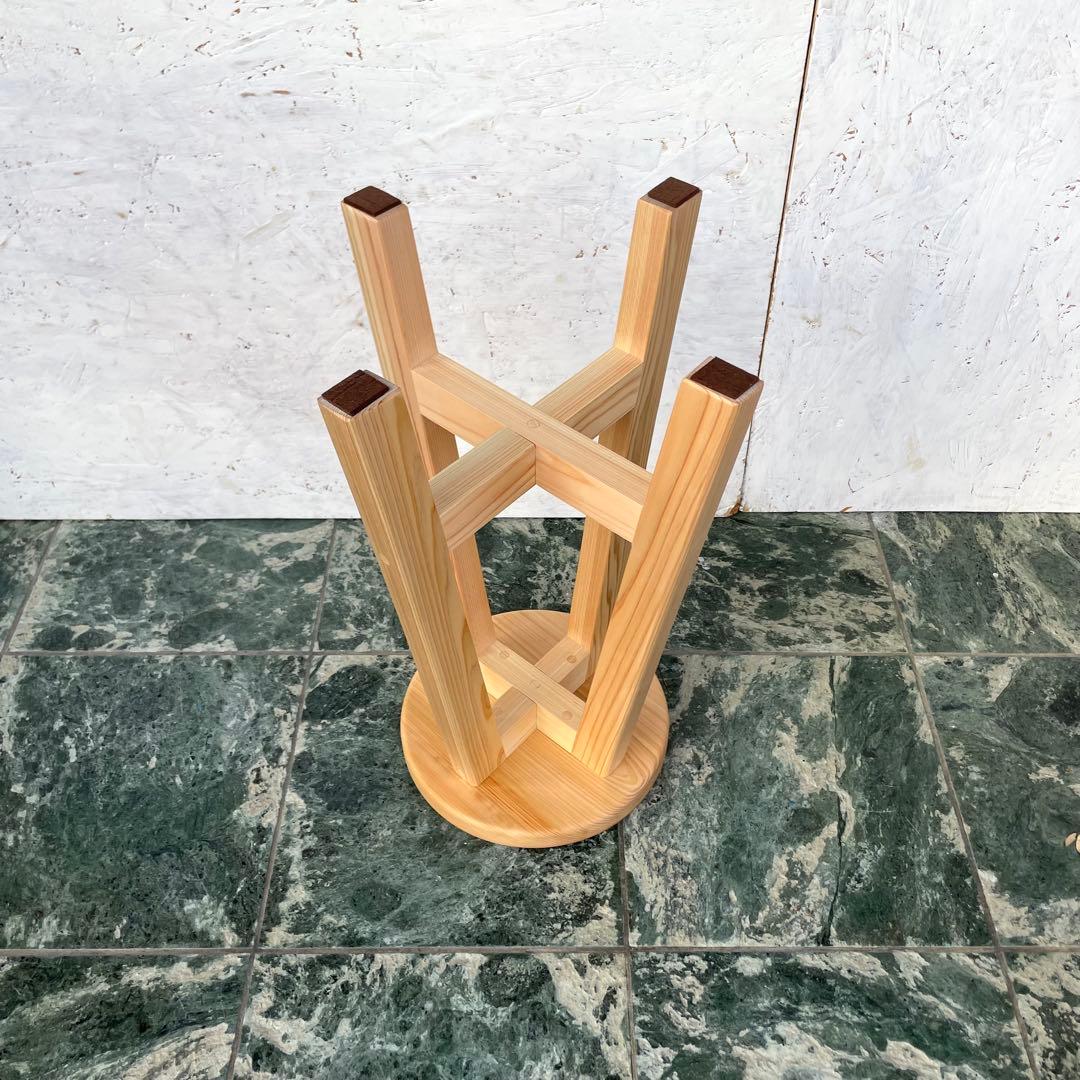 TORA　国産ひのき　丸椅子　木製スツール