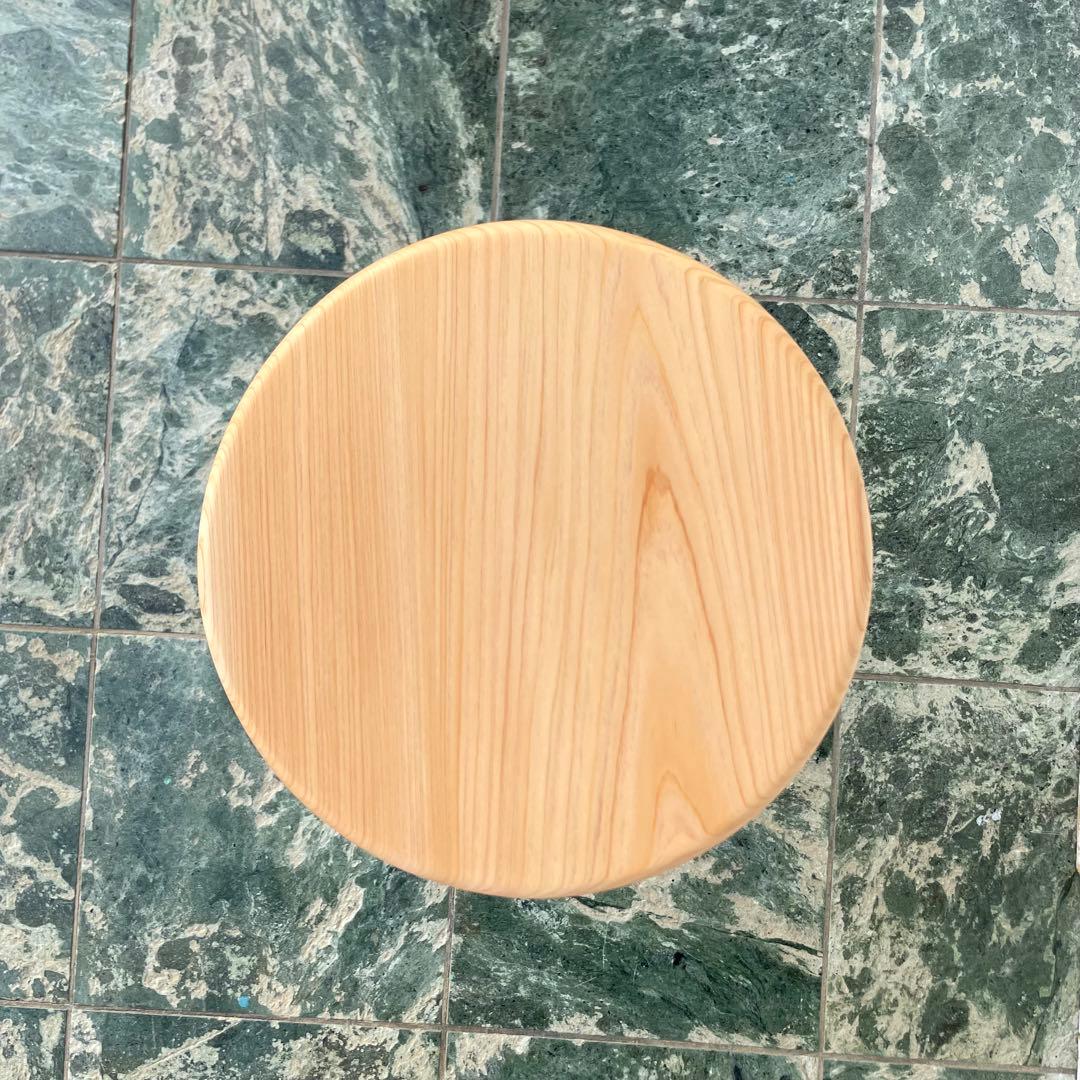 TORA　国産ひのき　丸椅子　木製スツール