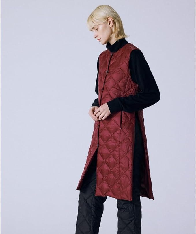 TAION CITY LINE ダウンベスト バーガンディ