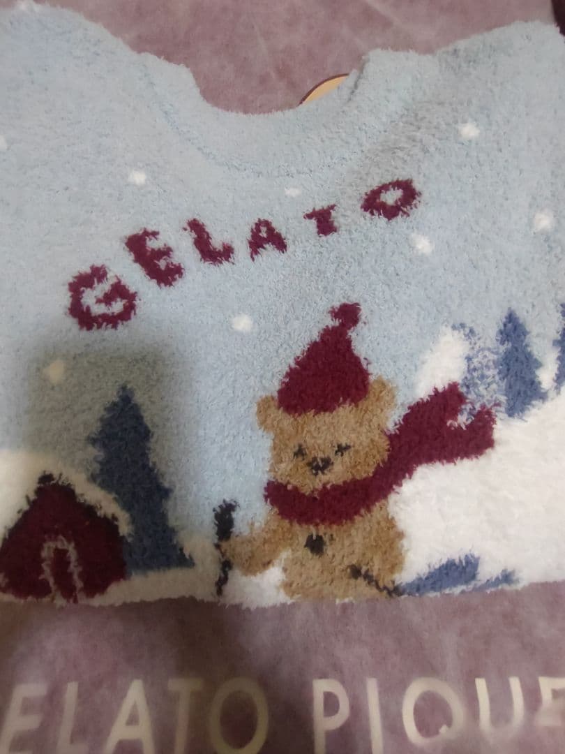 HOLIDAYスキーベアジャガードプルオーバー ミント