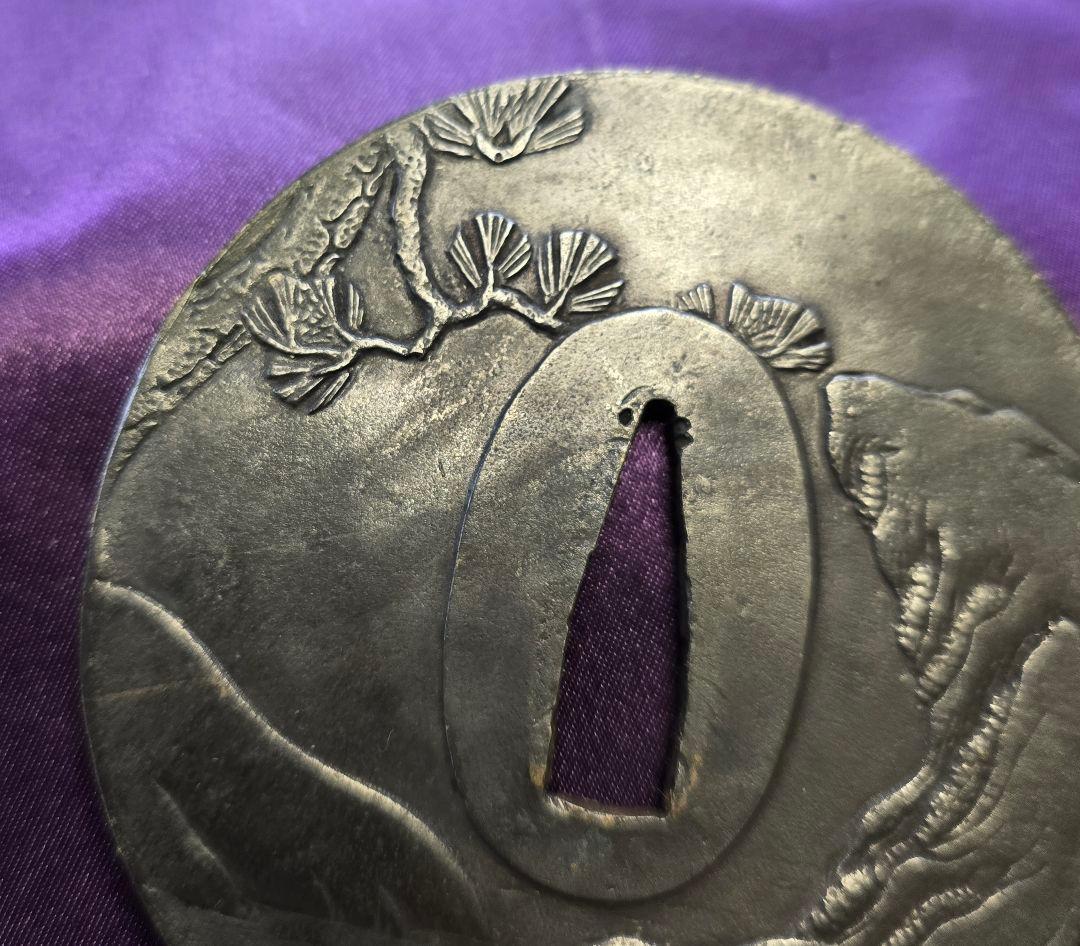 銅製　獅子　大型鍔　大刀用