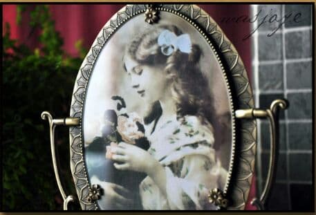 両面卓上鏡 鏡鏡. 化粧鏡.