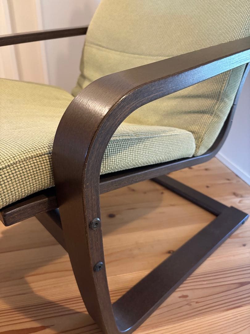 IKEA ポエング　木製ロッキングチェア グリーン