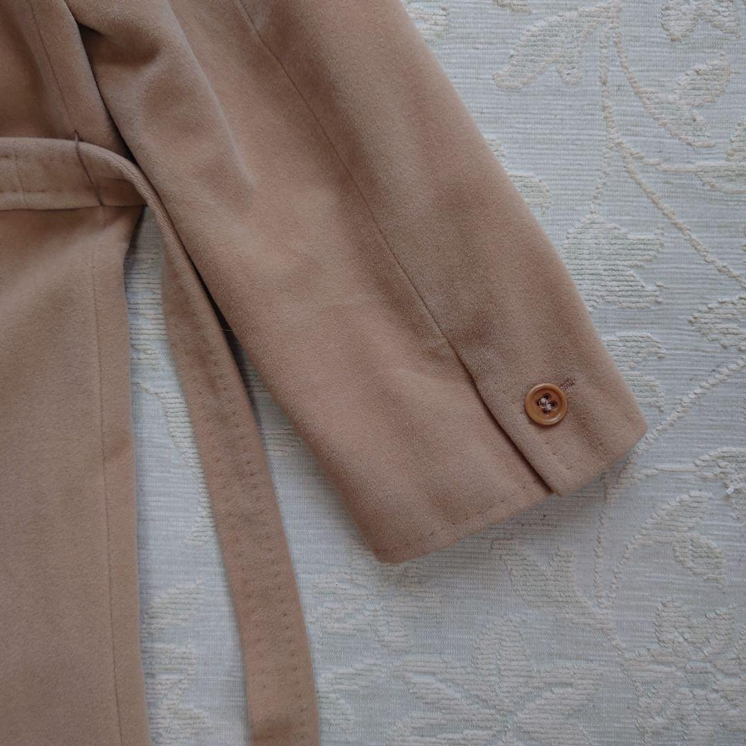 大幅値下 MaxMara ベージュ ロングコート アンゴラ　ラクーン襟巻おまけ