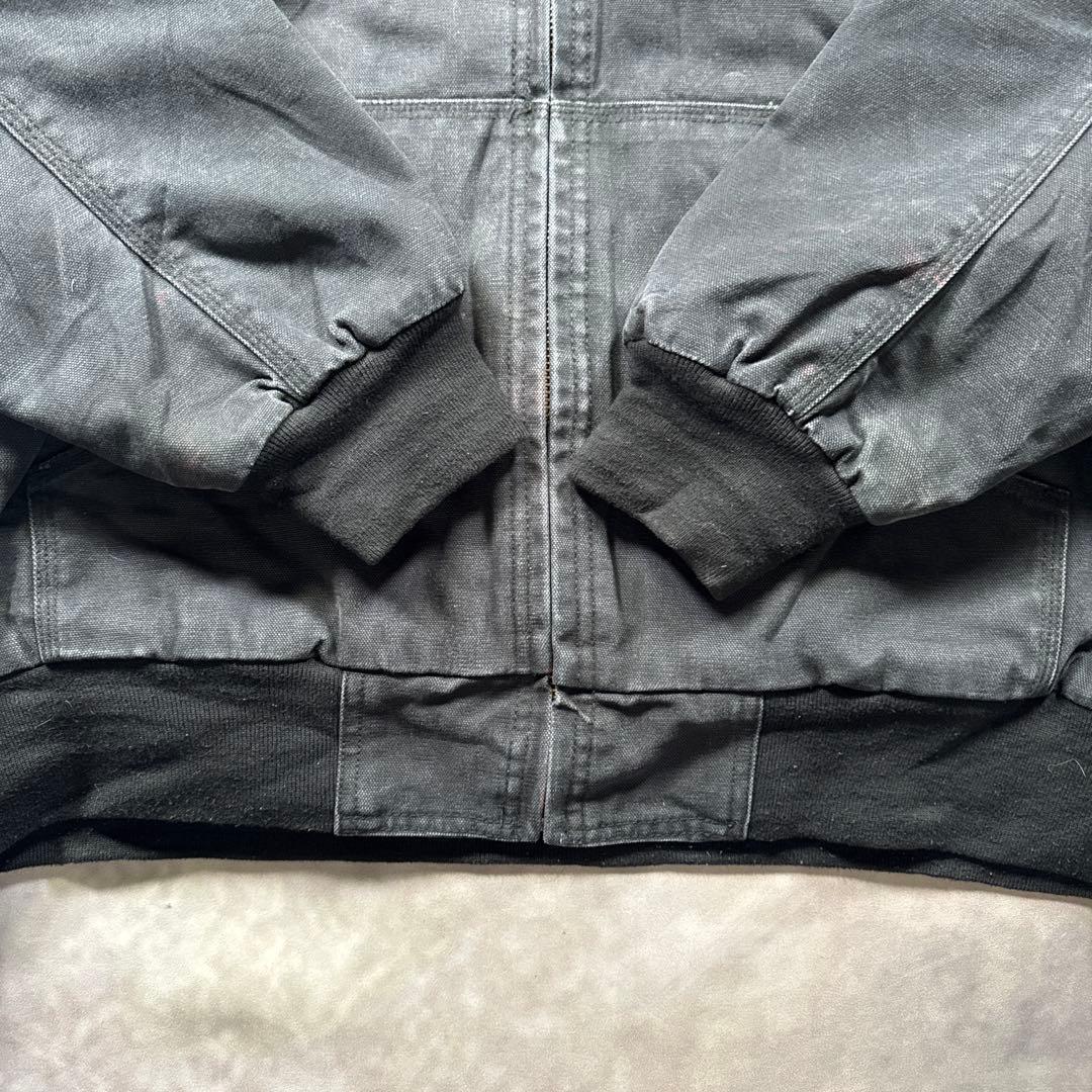 DRI-DUCK古着00sダック地アクティブジャケット黒フェード企業ロゴT29