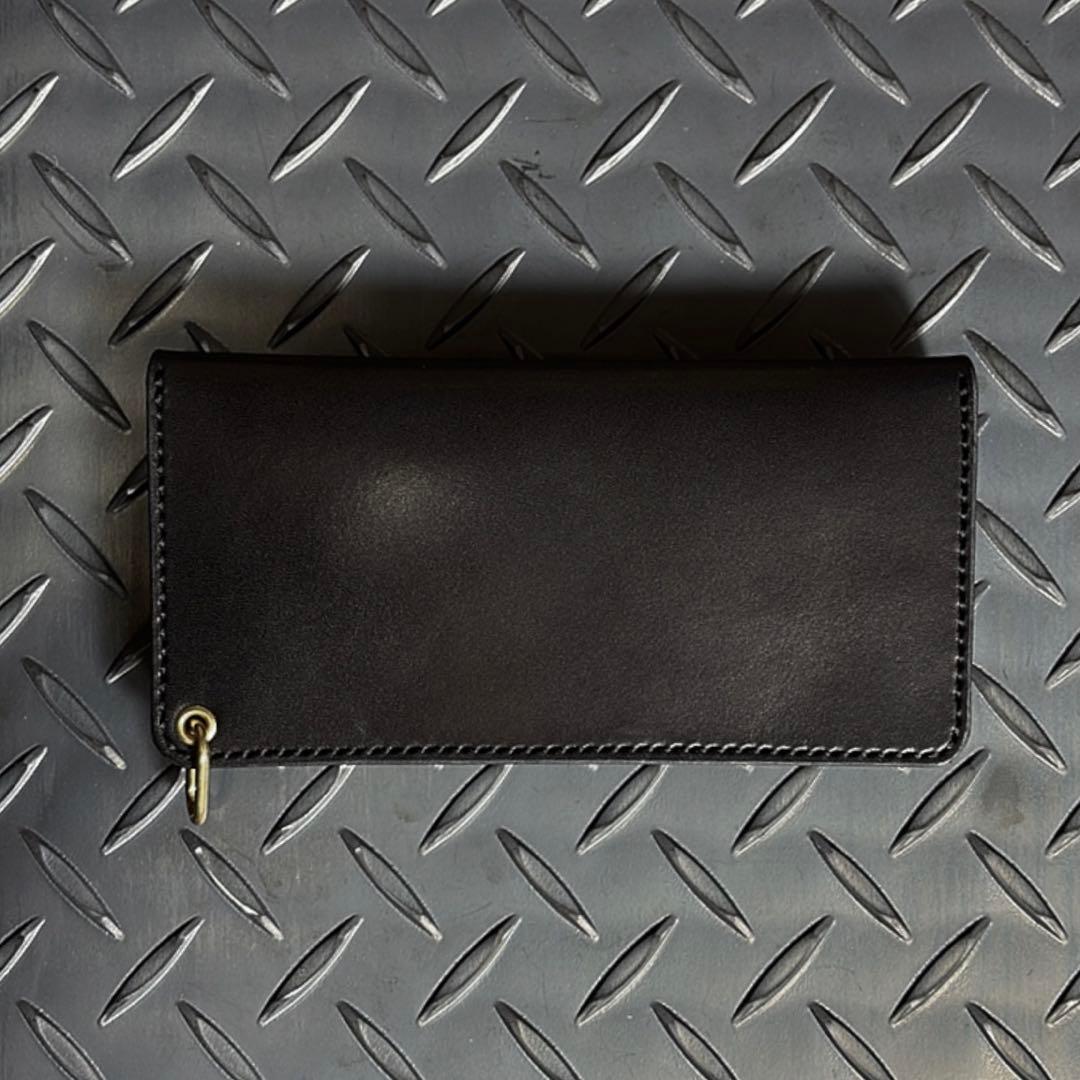 2層トラッカーウォレット　栃木レザー　真鍮