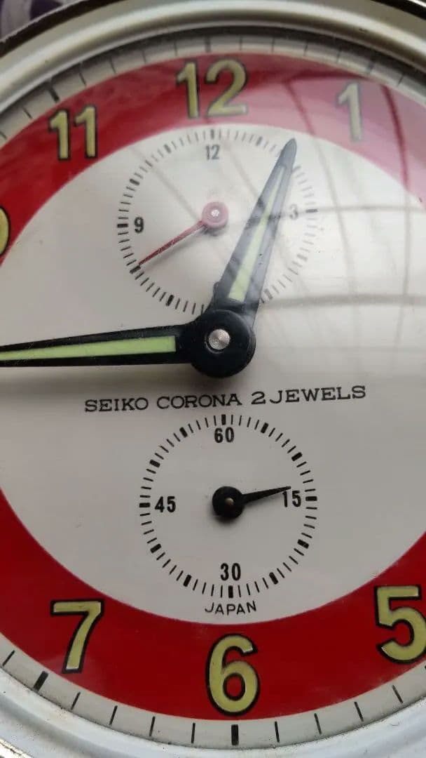 【SEIKO】（CORONA 2JEWELS）手巻き式置き時計