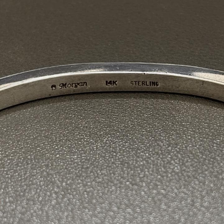 Bruce Morgan バングル シルバー×14k プレーン navajo