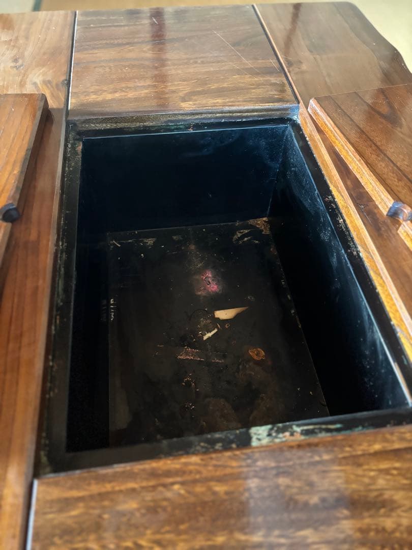 囲炉裏仕様　天然木　無垢材　座卓　古民家　古民具