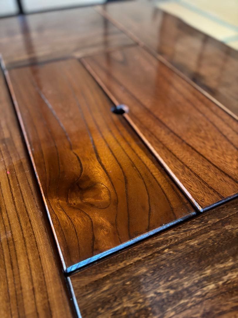 囲炉裏仕様　天然木　無垢材　座卓　古民家　古民具