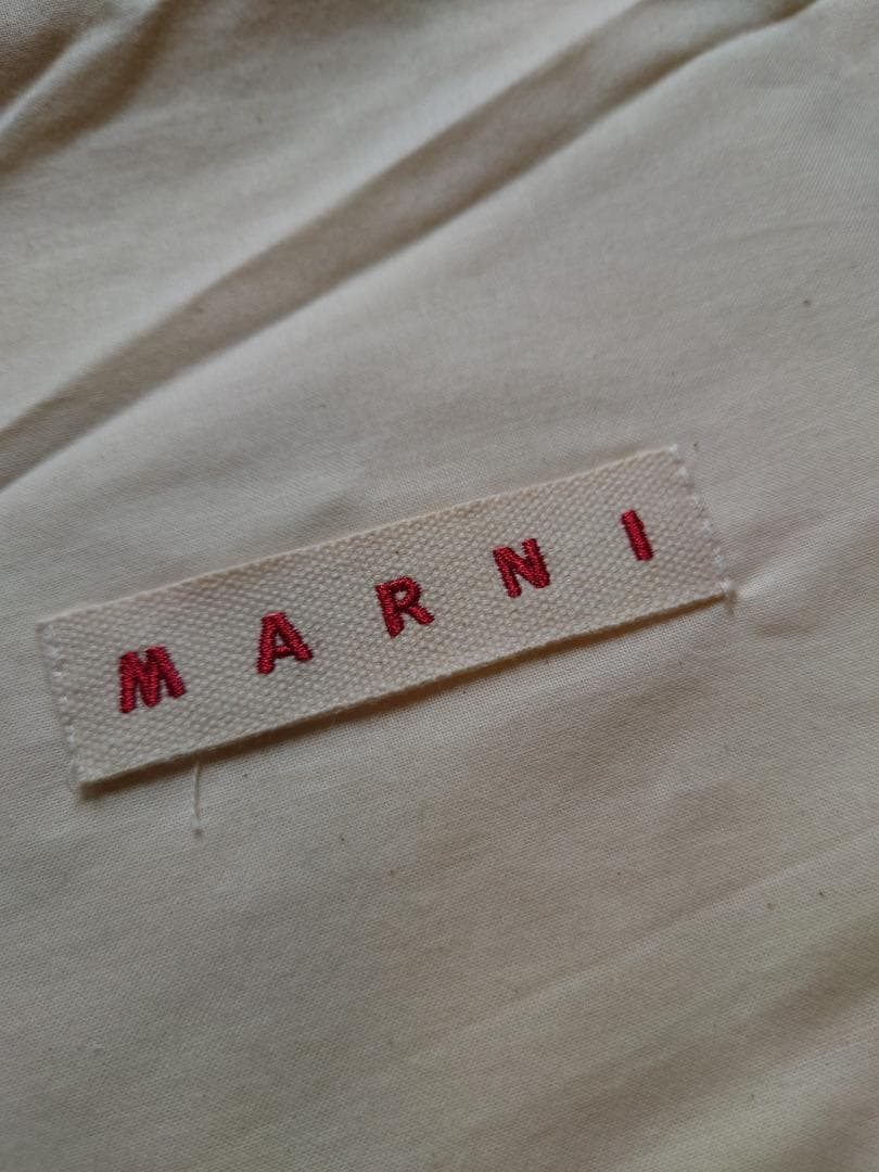 MARNI MUSEO レザートートバッグ　NAVY×BLACK 　O