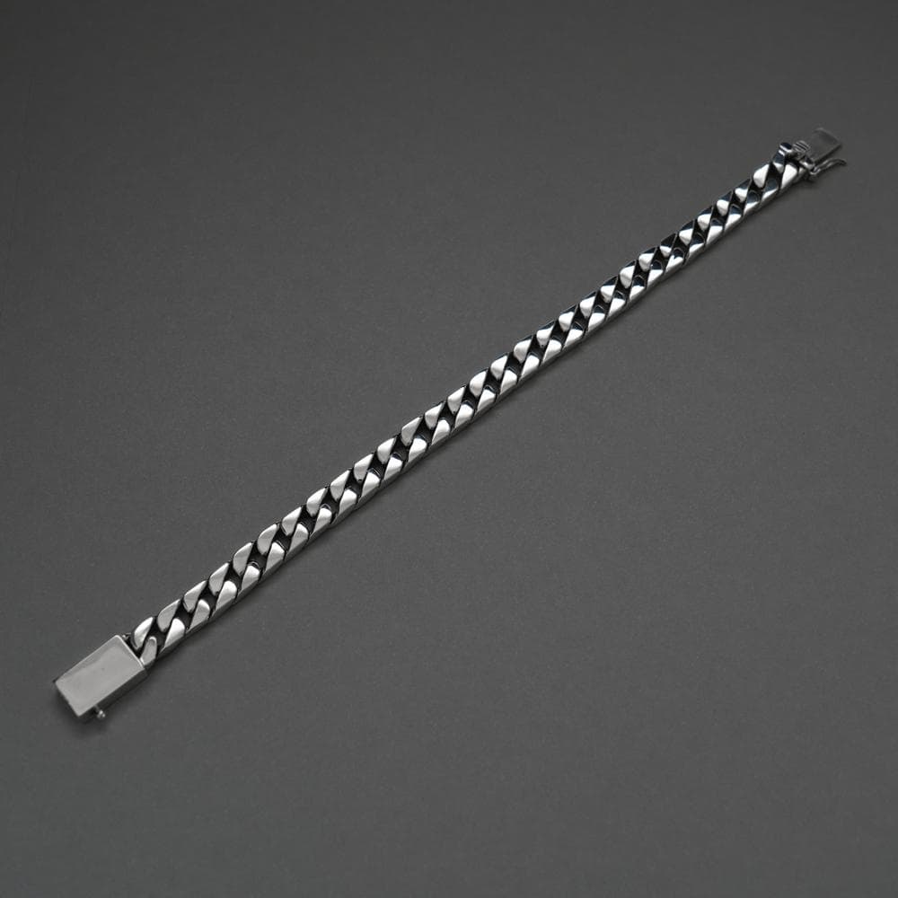 鑑定書付 重厚 シルバー 喜平チェーンブレスレット シルバー925