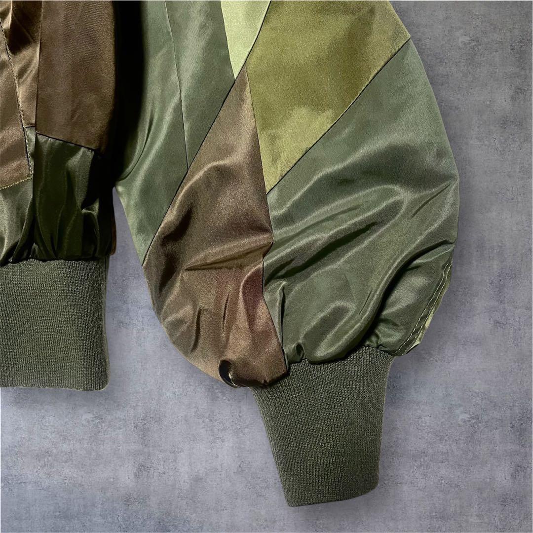 美品 希少 アンリアレイジ PANEL PATCHWORK MA-1 ジャケット