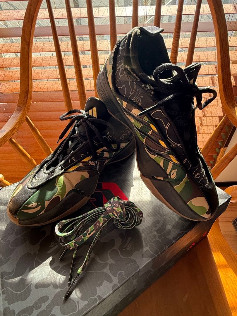 BAPE adidas DAME9カモフラージュ バスケットボールシューズ