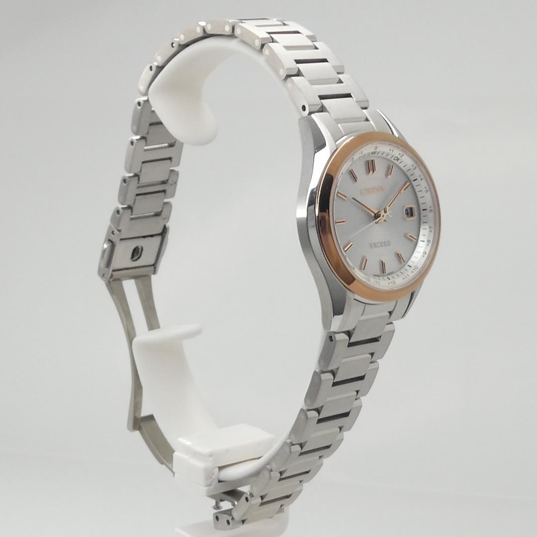 箱なし✴美品稼働品 エクシード 電波ソーラー チタン ダイレクトフライト 17㎝