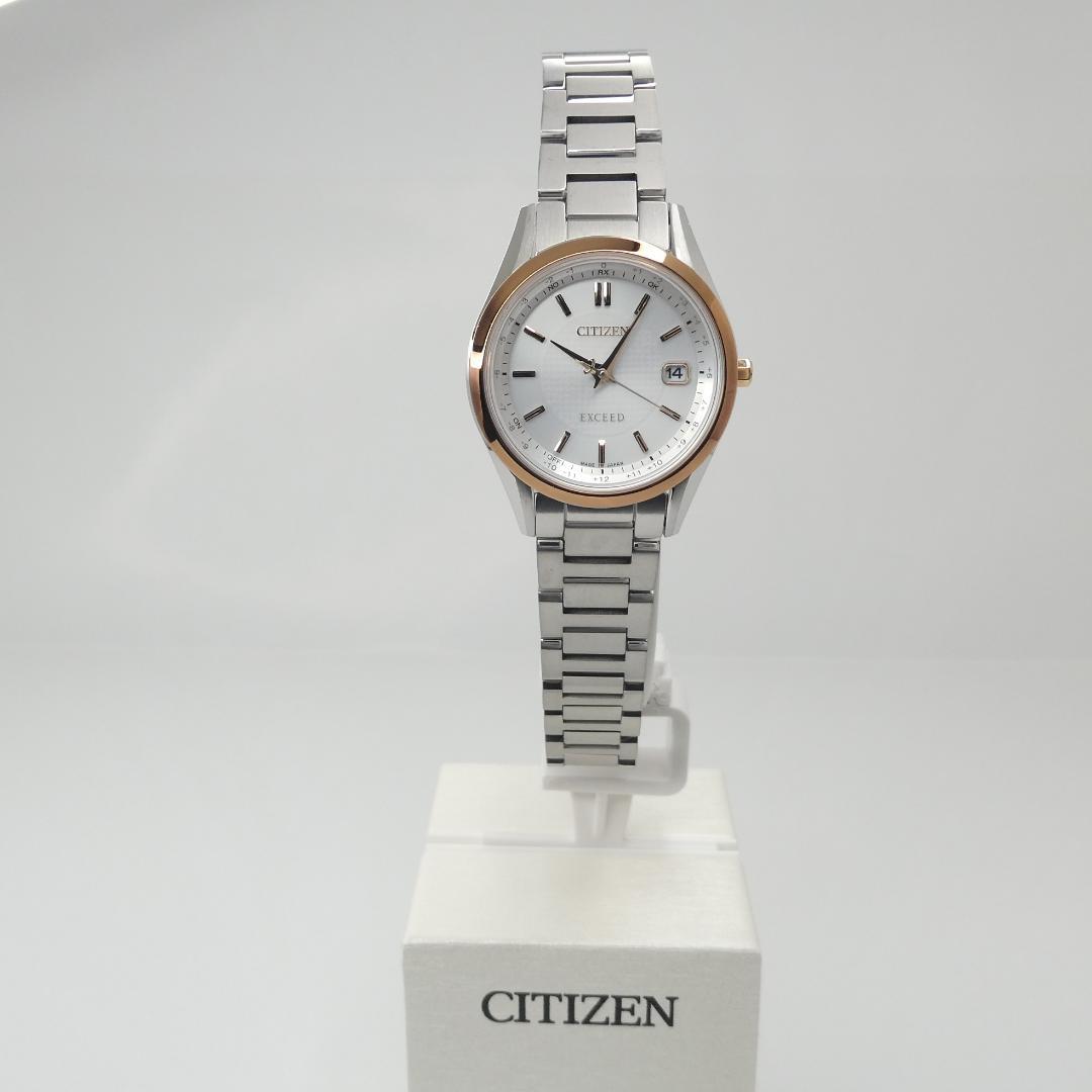 箱なし✴美品稼働品 エクシード 電波ソーラー チタン ダイレクトフライト 17㎝