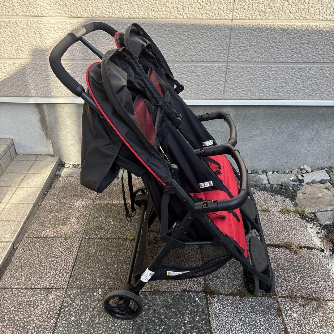 【送料無料】ココロンツイン 2人乗りベビーカー 【美品】