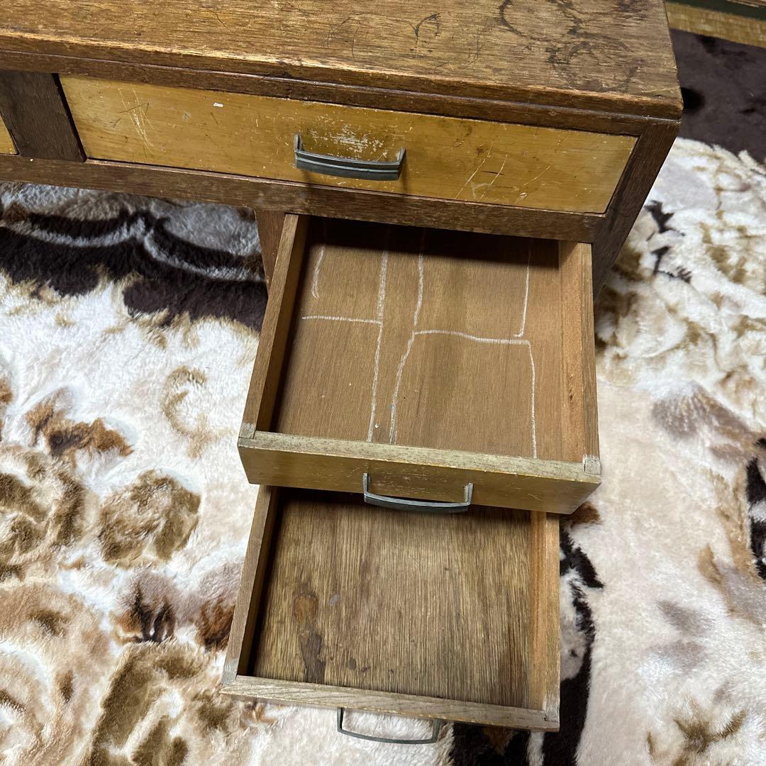 昭和レトロ　当時物　木製文机