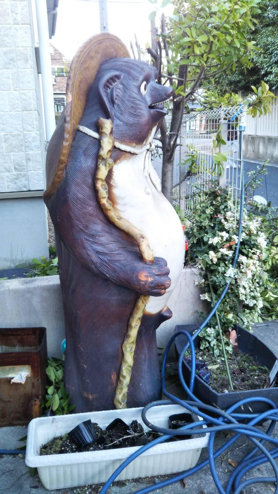 焼き物陶器の、たぬき