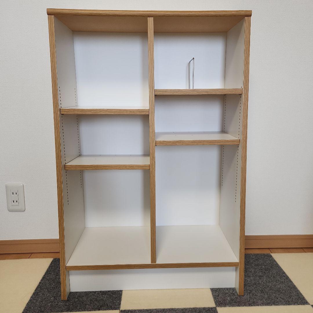 ベルメゾン　本棚　ブックシェルフ ホワイト/ナチュラル