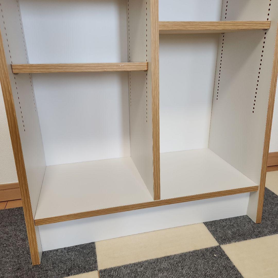 ベルメゾン　本棚　ブックシェルフ ホワイト/ナチュラル