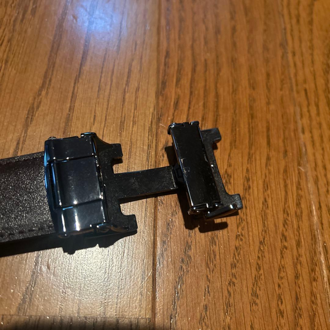 Hermès ブラック Hバックル ベルト