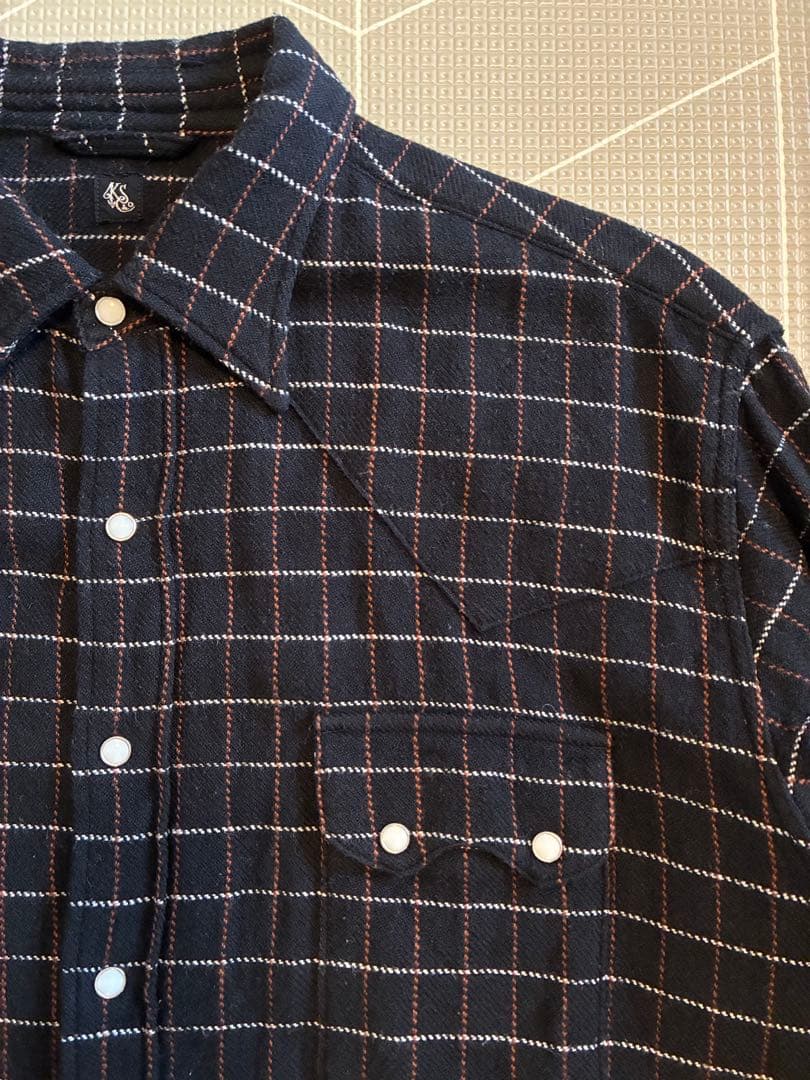 Kaptain Sunshine 肉厚ウエスタンネルシャツ 40