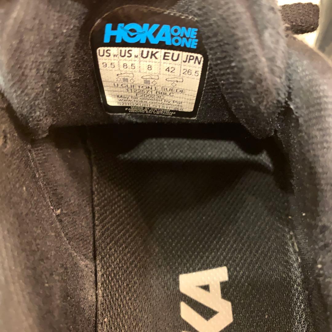 HOKA 黒 ランニングシューズ　ホカオネオネ　クリフトン専用