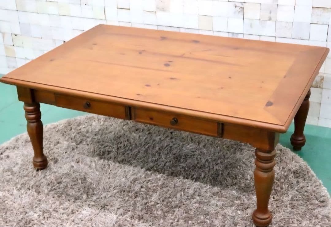 格安早い者勝ち　メキシコ製センターテーブル パイン材 ヴィンテージ アンティーク