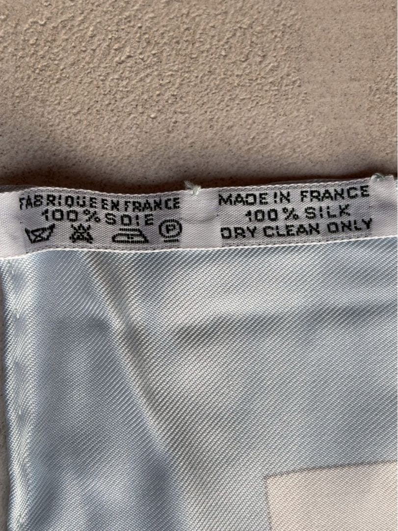 【極美品】HERMESカレBRIDESde GALA シルクスカーフ 水色