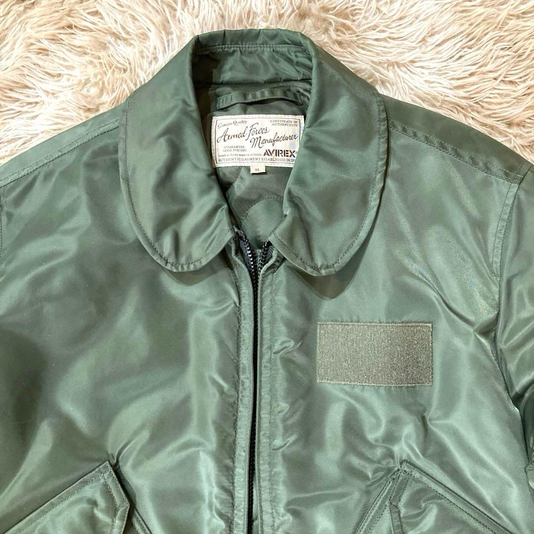 【美品・希少XL】AVIREX CWU-45/P フライトジャケット　グリーン