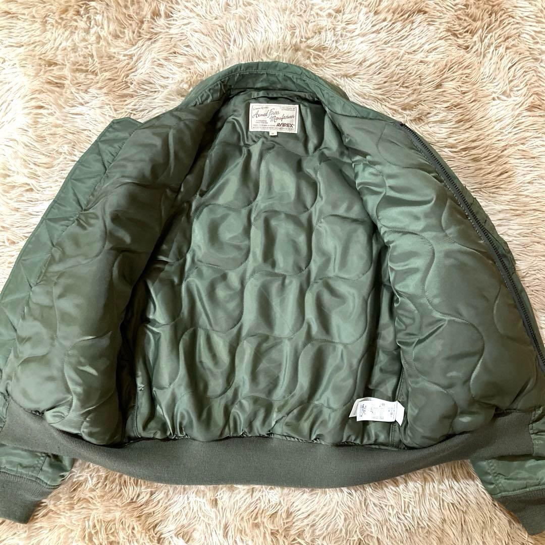 【美品・希少XL】AVIREX CWU-45/P フライトジャケット　グリーン