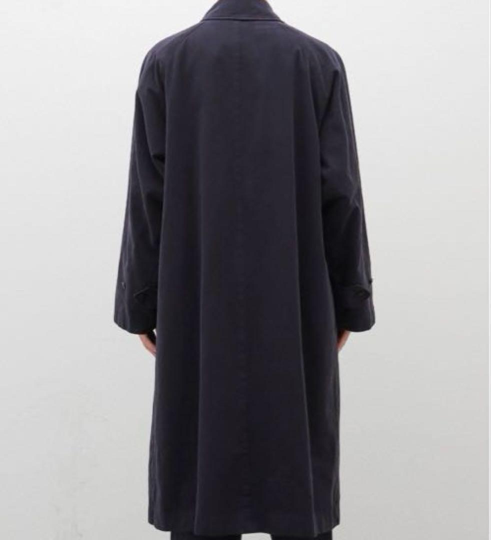 24AW comoli コモリ　製品染バルカラーコート　ネイビー　1