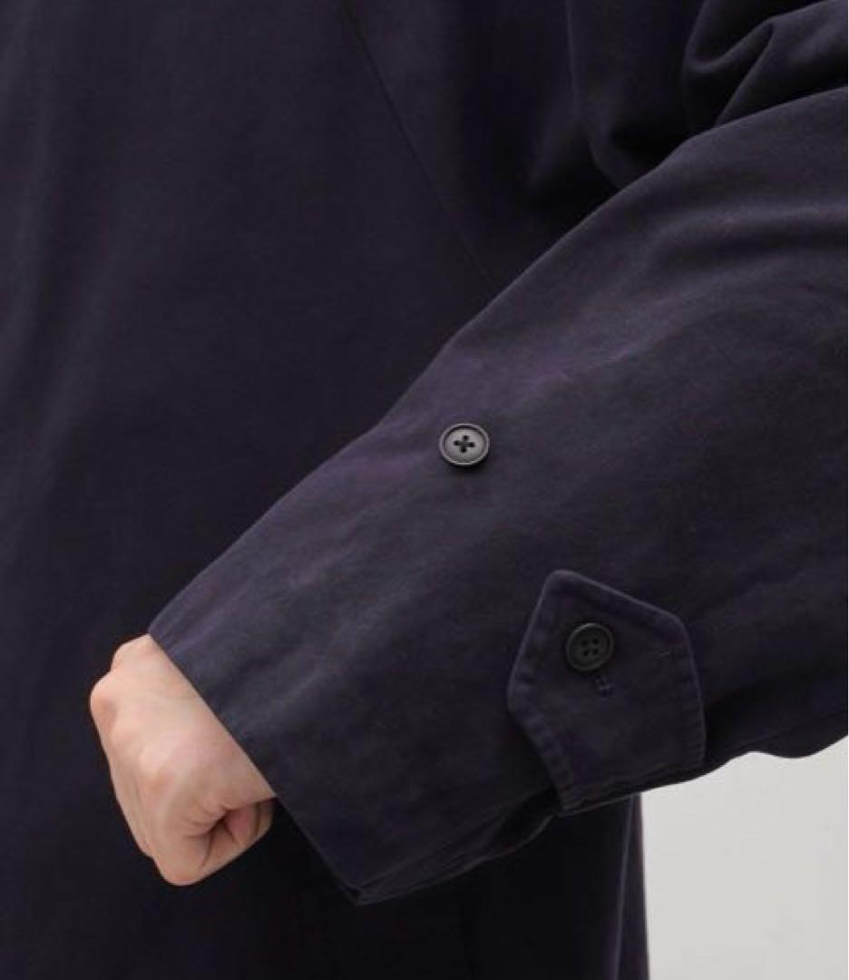 24AW comoli コモリ　製品染バルカラーコート　ネイビー　1