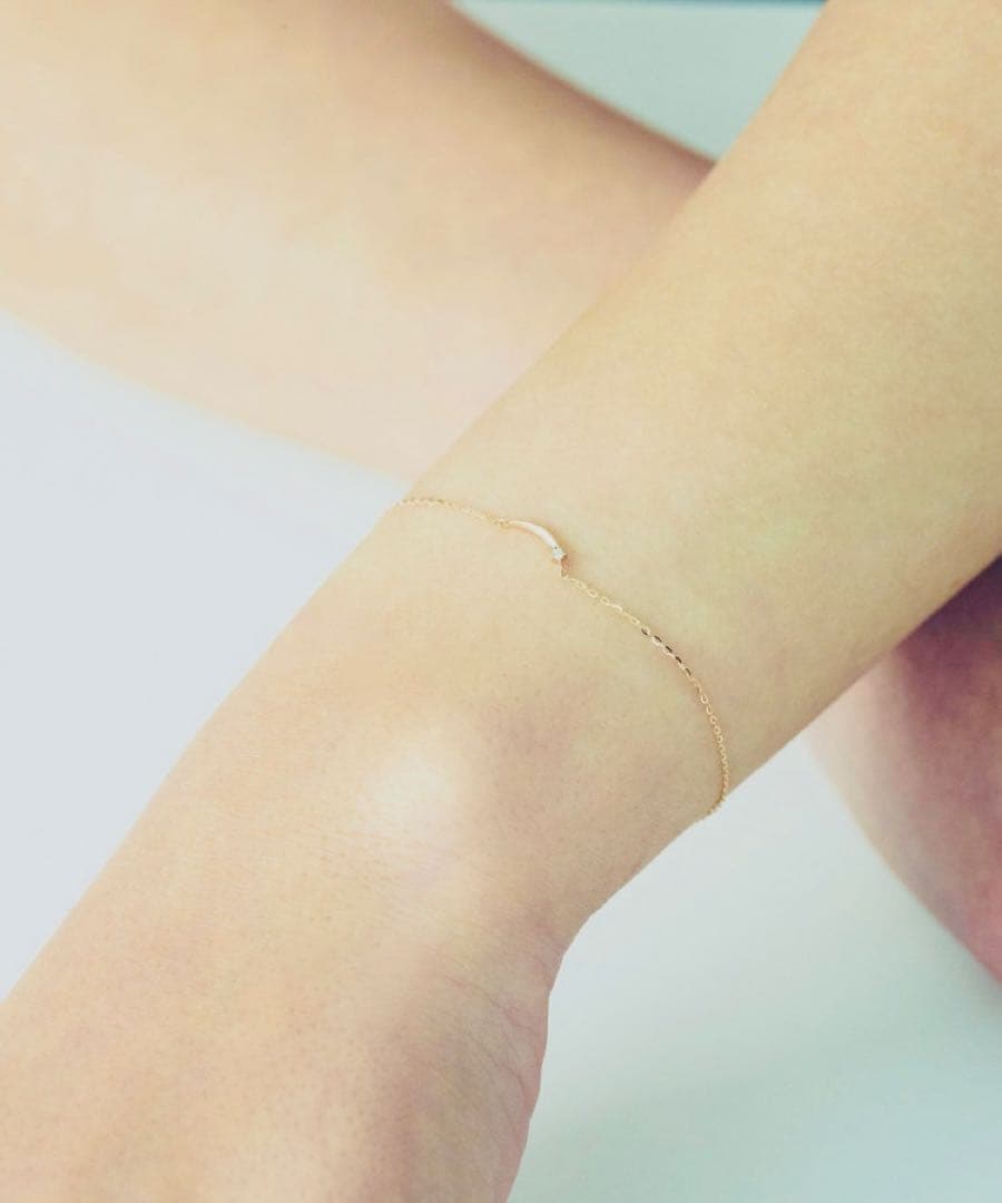 ■現行品■【ete】K10YGダイヤモンド ブレスレット