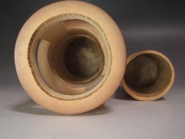 ★　黒田正玄　竹置筒花入　雲海　裏千家　十五代　鵬雲斎の花押★x602