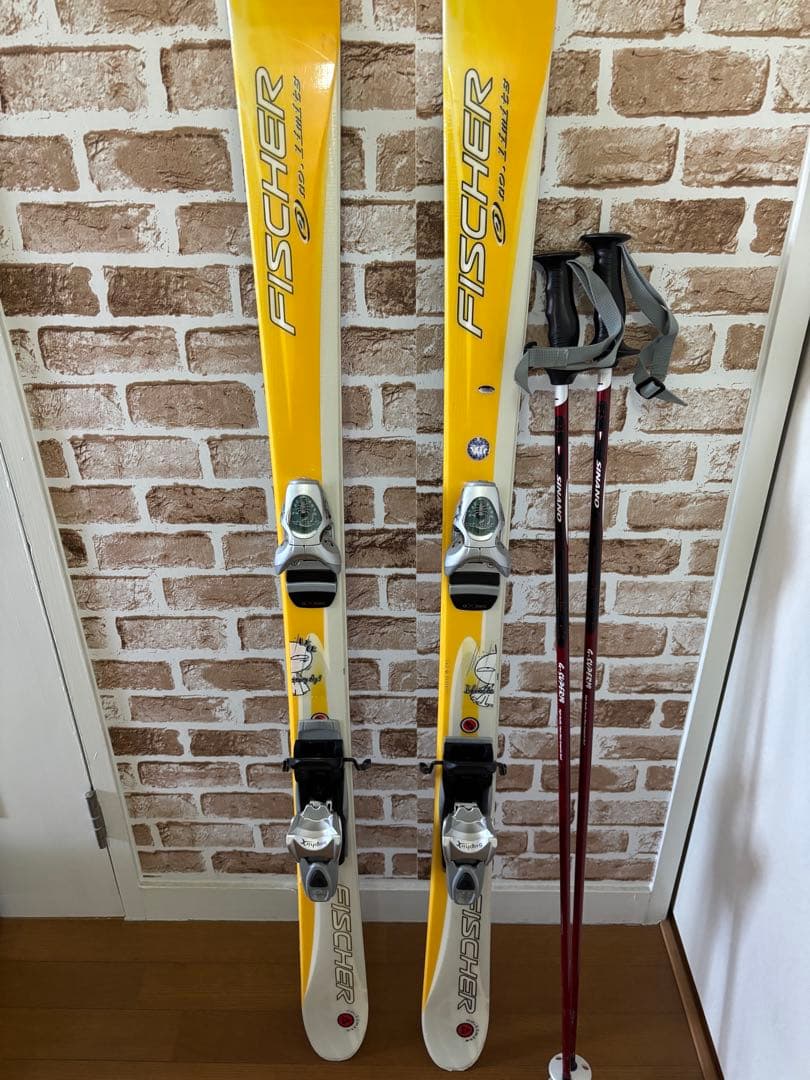 FISCHER イエロー スキー 板とポール