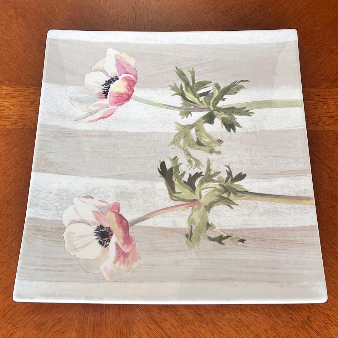 【レア美品】フランス製　ジアン★アネモネ★スクエアプレート