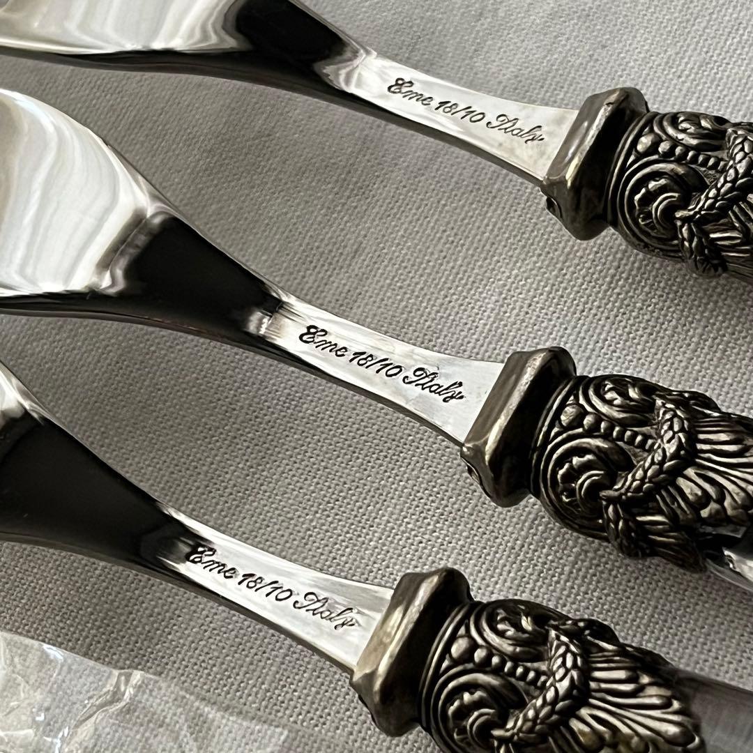 エメ ナポレオン 18-10 イタリア製 カトラリー クリア フォーク ケーキ