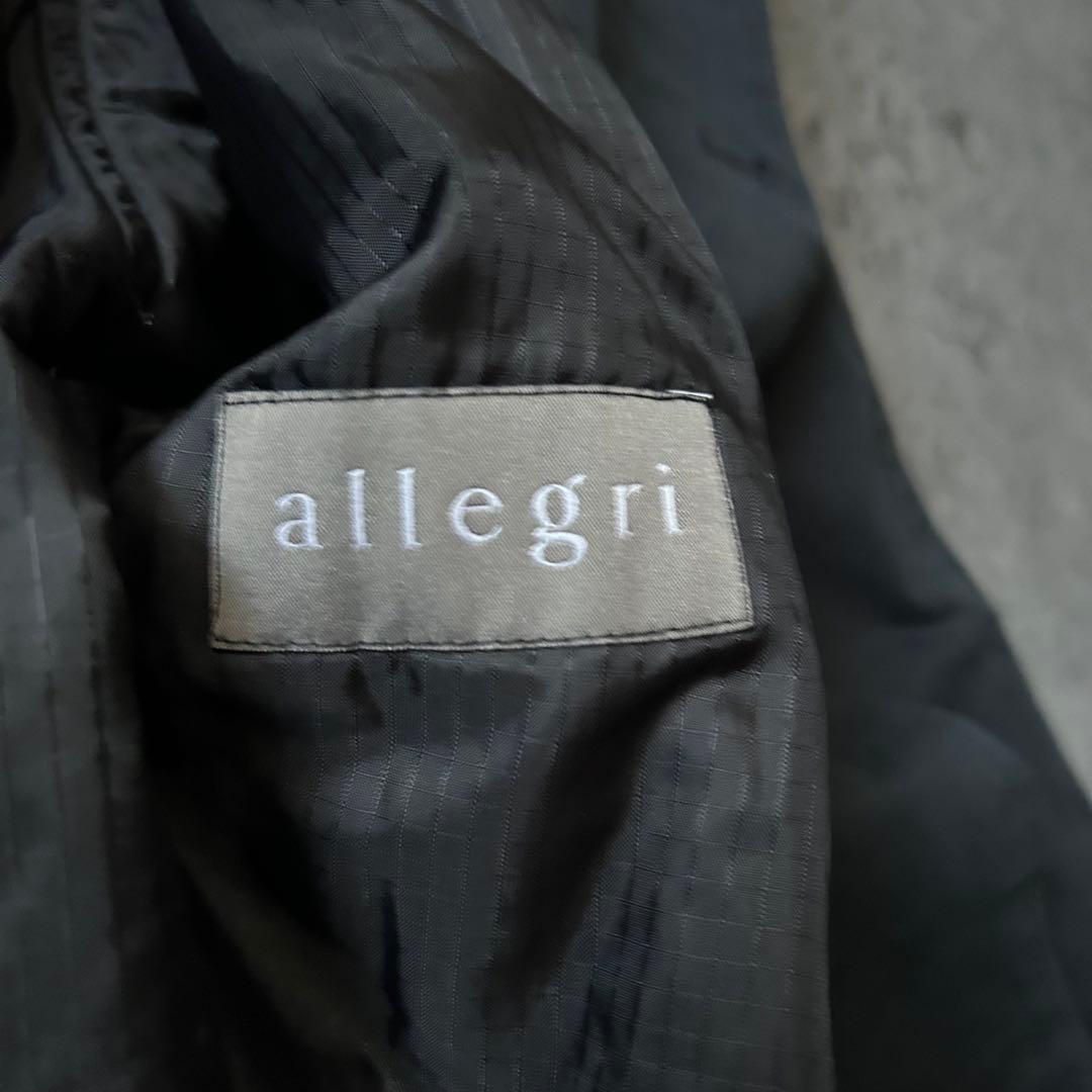 allegri 比翼 ステンカラー ロング コート ライナー ネイビー 54