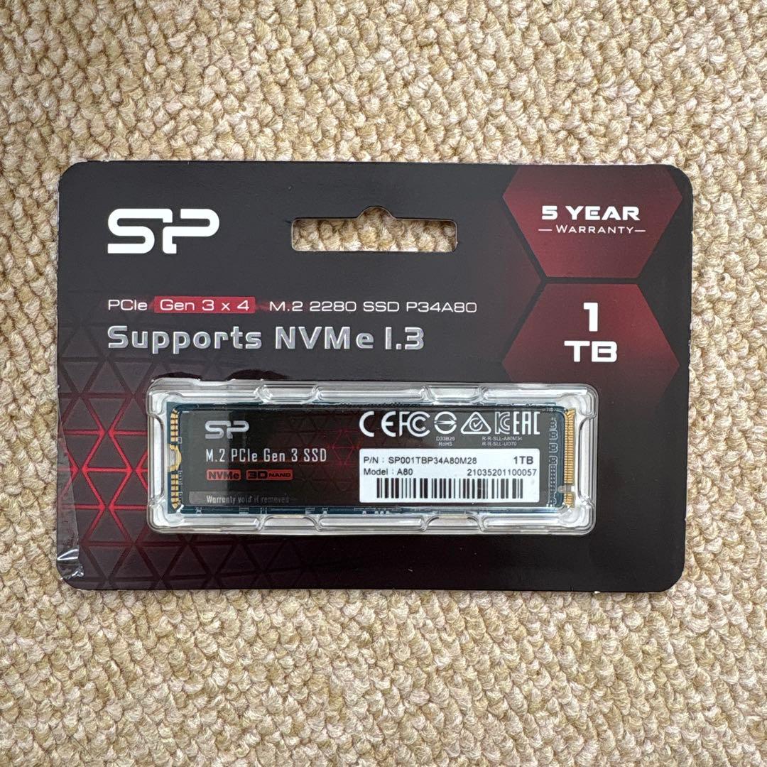内蔵型SSD Silicon Power M.2 1TB SSD P34A80