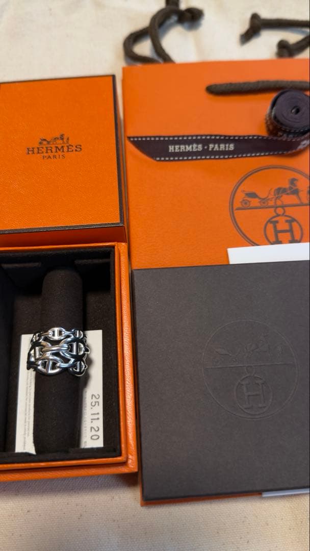 【tomo】エルメス　リング　シェーヌダンクルアンシェネ　GM 58