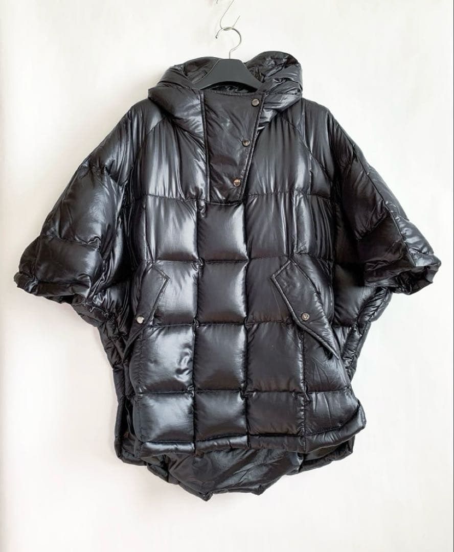 【にちにち】ZARA ダウン フードポンチョ クロ