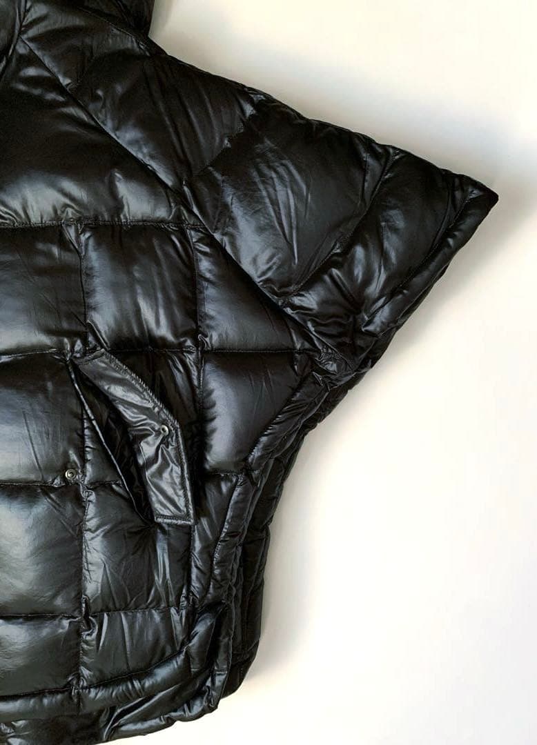 【にちにち】ZARA ダウン フードポンチョ クロ