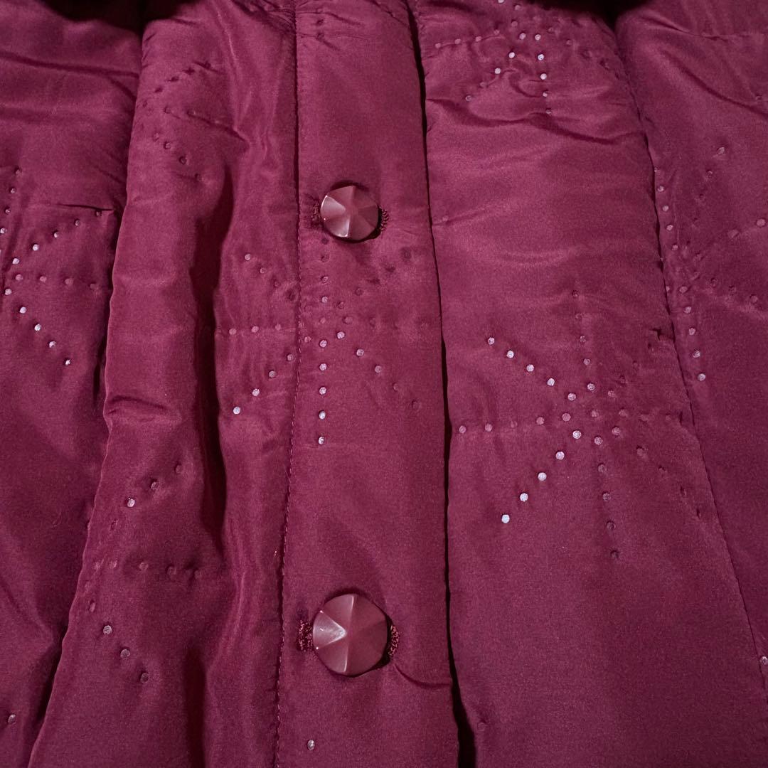 【美品】ホコモモラ パンチング 中綿 ロングコート 裏ボア ふわふわ　Aライン