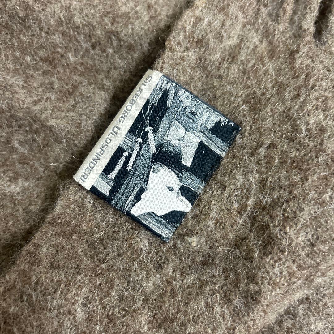 【美品】シルケボー　ブランケット　大判　ブラウン　チェック　130×185cm