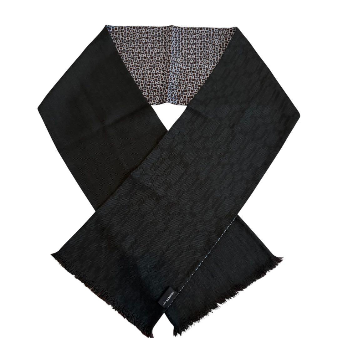 美品✨HERMES マフラー シルク カシミヤ混　リバーシブル