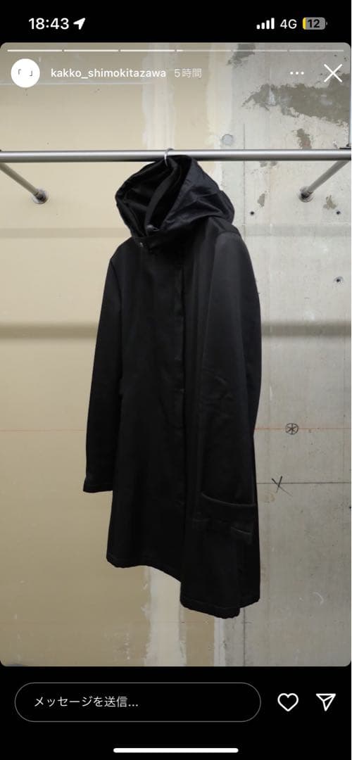 Giorgio Armani ブラック トレンチコート