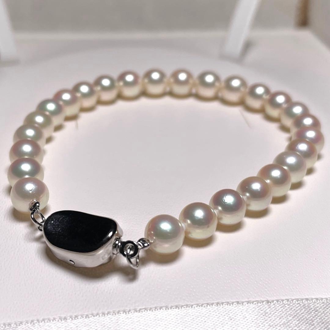 花珠級 アコヤパール 極上 ブレスレット お食事会 6.5〜7.0㎜ O611